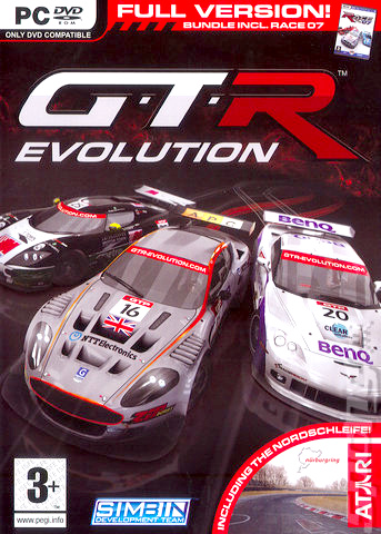GTR超級跑車．進化-GTR Evolution-《超級跑車．進化 (GTR Evolution)》是廠商目前最新賽車遊戲《RACE 07》延伸，主要就增加了一條賽道「Nurburgring Nordschleife」，這條經典賽道的加入，對於無數賽車愛好者來說是一個很大的吸引點，加上遊戲超強的真實性，一定能再度引發一場賽車遊戲的風潮。 
 
SIMBIN 工作室表示他們是第一個得到官方授權進入賽道現場勘測的遊戲製作商。

現在PC上面也...