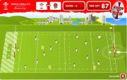 飛彈足球-飞弹足球-遊戲用滑鼠鍵點擊畫面右邊的守門員位置的球員，點擊向後拖動出擊，不要被隊員撲到哦。
